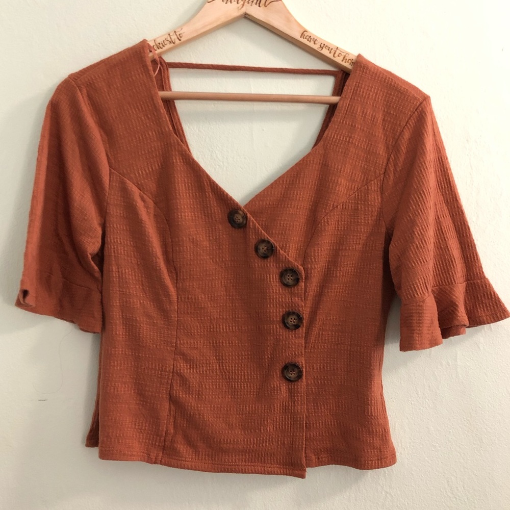 June & Hudson Button Blouse